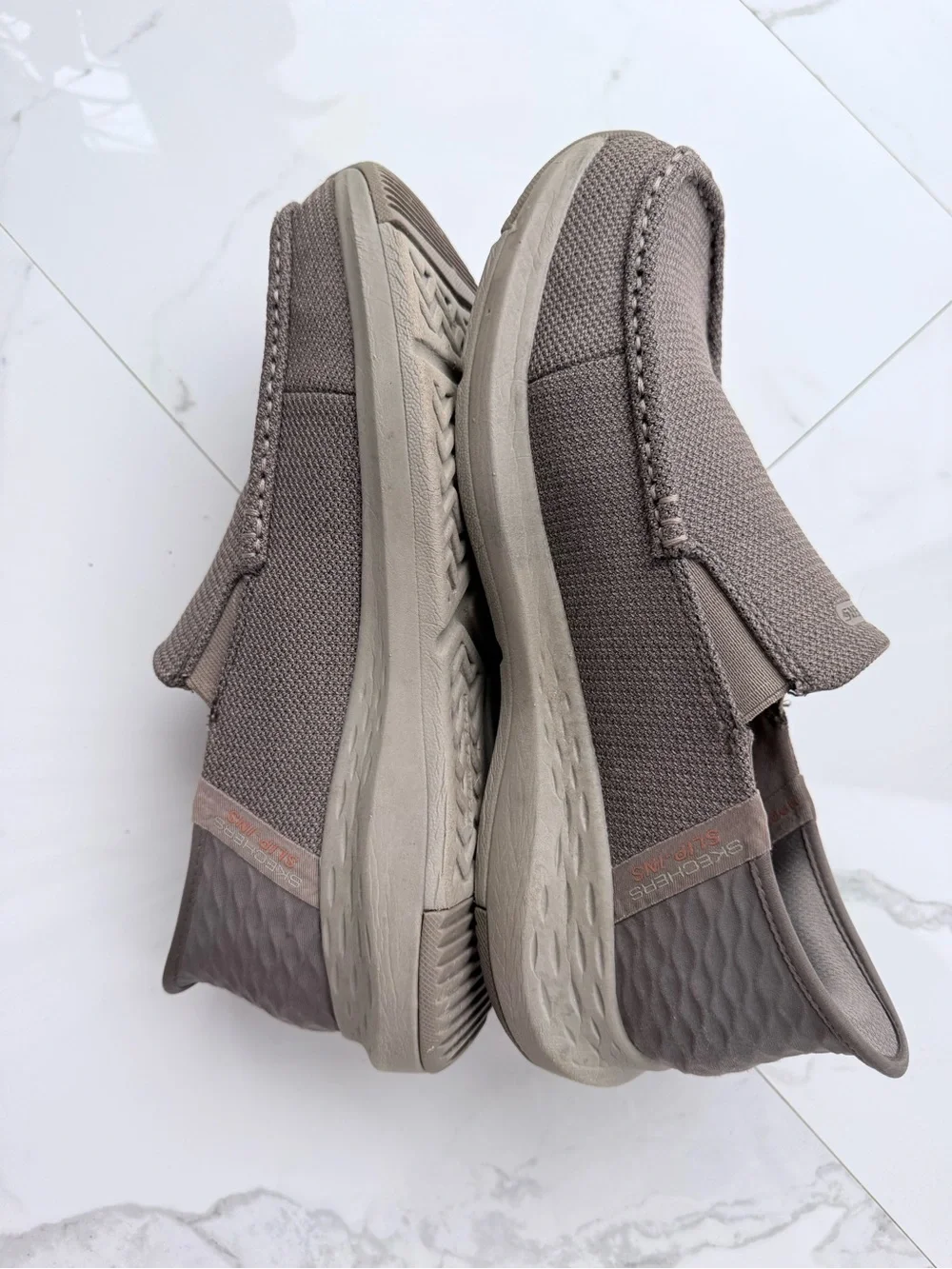 Skechers Parson Ralven Slip-Ins Sneakers Men 9.5 Taupe Hands Free Relaxed Fit